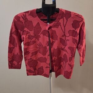 Talbots Pink Wool Cardigan